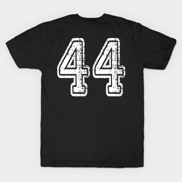 Number 44 Grungy in white by Sterling